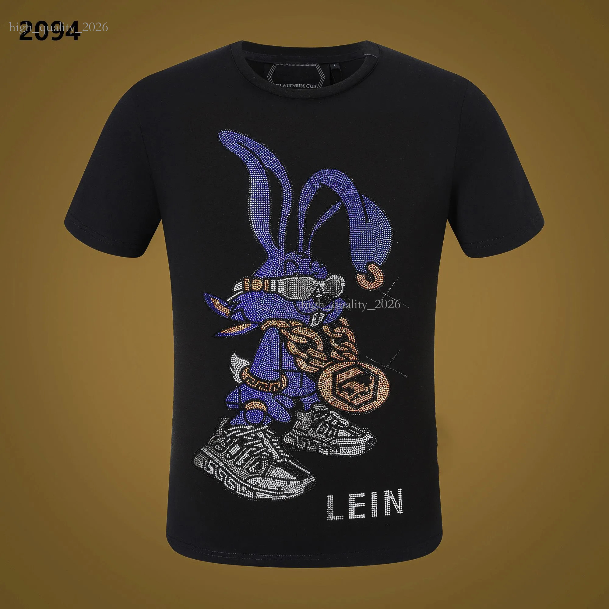 New Men Philipps Plein T Shirt Designer Fashionable And Stylish Skull Diamond Phillipphillipp Short Sleeve Dollar Brown Bear Brand Neck High Quality