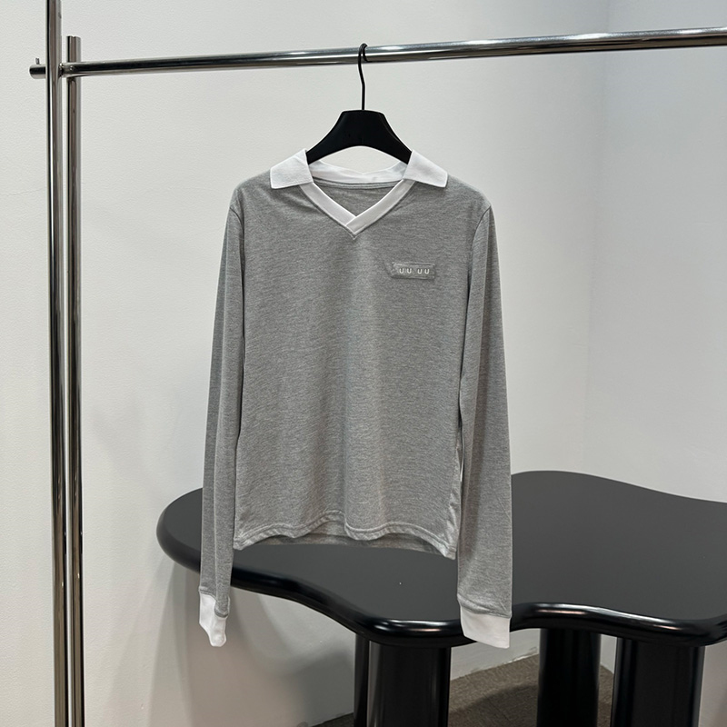 Polos décontractés de marque pour femmes, simples et polyvalents, haut avec lettres, printemps-automne, pour les vacances en plein air
