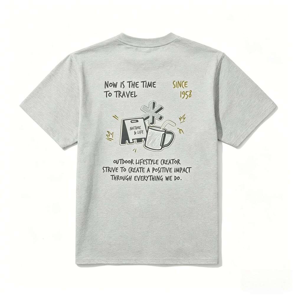 2026 Snow Peak Summer New Print Outdoor Camping Short-sleeved T-shirt Pure Cotton Leisure Vacation Unisex 26Y0625