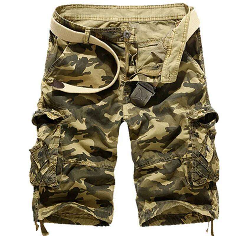 Casual Camouflage Mens Cargo Shorts Outwear Summer Hot Sale Quality Cotton Brand Clothing Male Sweatpants 26Y0625