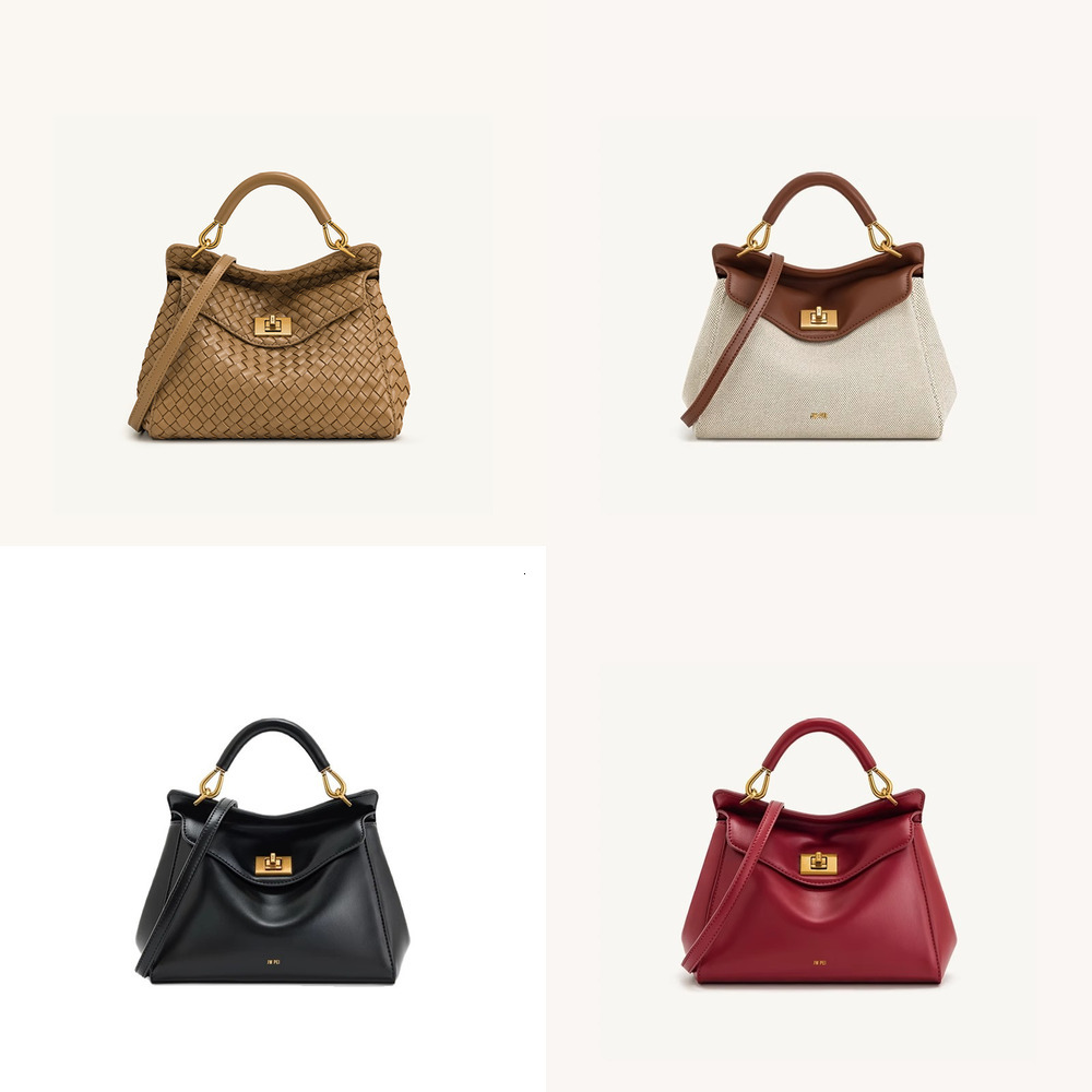 Popular in-stock JWPEI lock bag, high-end versatile Lucia handbag, niche design genuine leather shoulder and crossbody bag