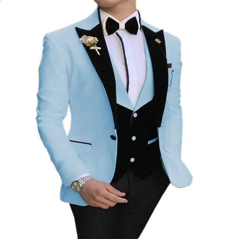 Casual Mens Suit Business Slim Groom Man Tuxedo Three-piece Wedding Suit PROM Plus Size Suit Wedding Suits For Men 260624BJ