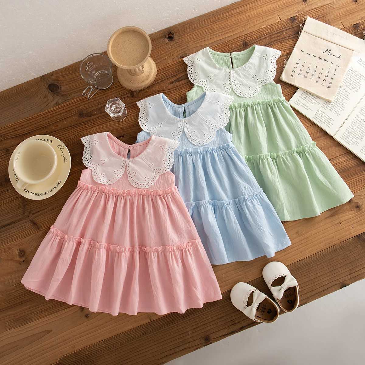 Sweet Solid Color Baby Girl Dress Summer New ChildrenS Sleeveless Clothes 9 Months -4 Years Old Y2606252A0C