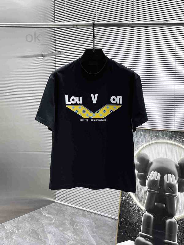 Men's Designer L letter T Shirts High Street Cotton T-shirt Graffiti Sportwear Fashion Men Women Shirt Hip Hop Clothes Summer Short Sleeves Tee