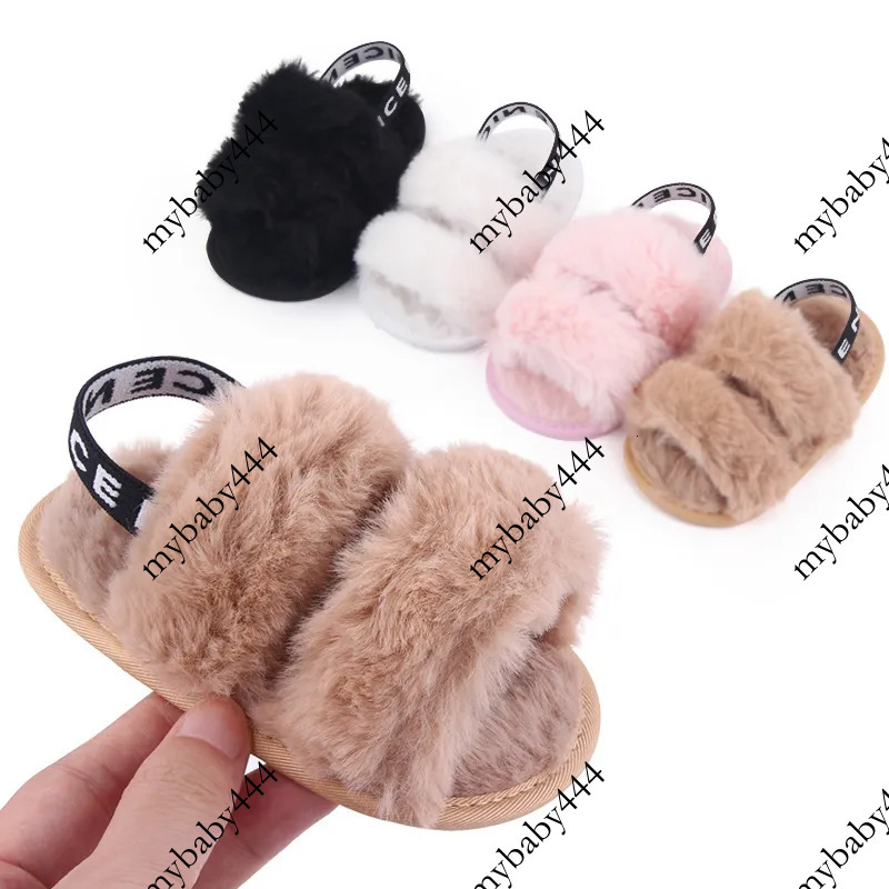 Baby Girls First Walkers Faux Fur Cute Spring Winter Girl Newborn Anti Slip Soft Sole Infant Boy Toddler Crib Shoes
