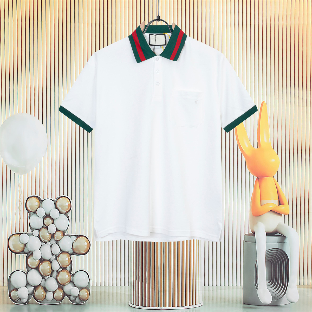 Men's Plus Tees & Polos Round neck embroidered and printed polar style summer wear with street pure cotton M set shorts tshirt 6624p11