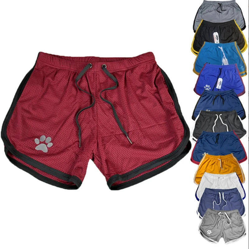 Summer fitness shorts Loose running shorts Mens jogging sports Breathable mesh shorts Thin trend mens three-quarter pants 260624