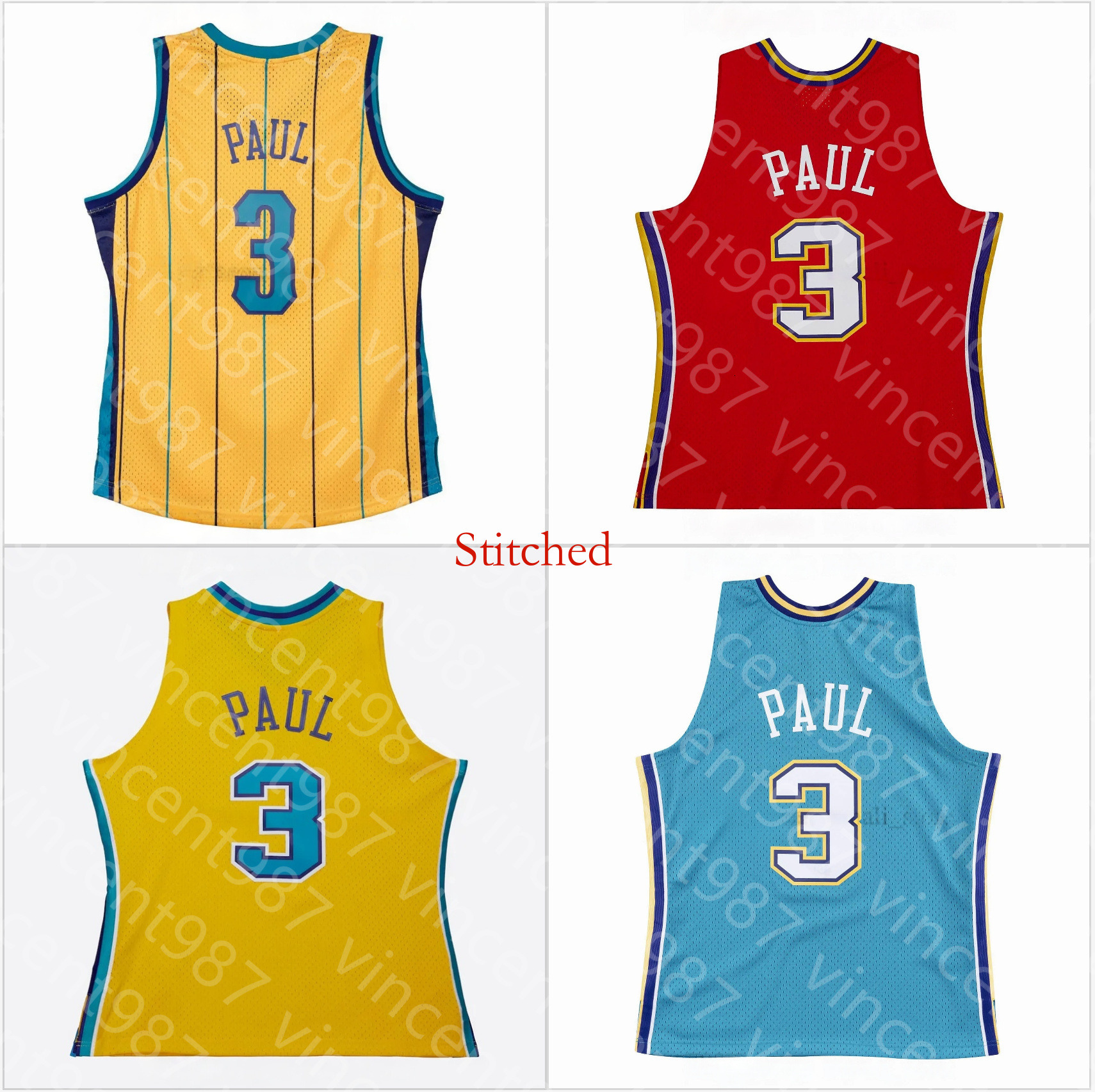 Retro Men's Basketball Jerseys Chris 3 Paul Vintage Stitched