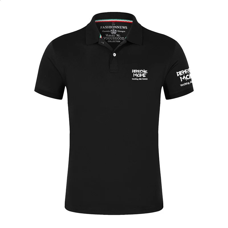 Depeche Mode Print Fashion Summer Sports Regular Polo Shirt Mens Casual Cotton Short Sleeve Breathable T 260625