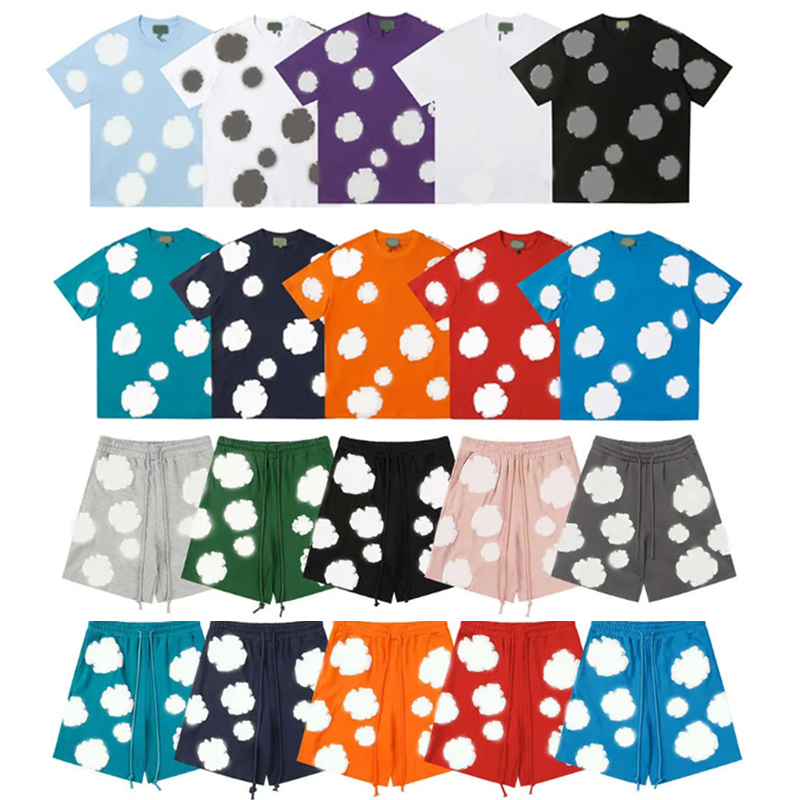 Organic Cotton Mens Short Sleeve Tee+ Matching Shorts Set Durable High-Quality Foam Graphic T-Shirt Combo Available in 15 Shades good quality