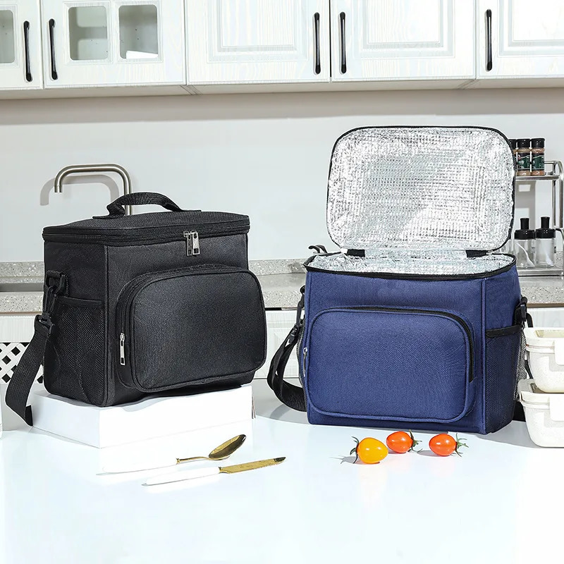 1Pcs Portable Lunch Bag Food Thermal Box Durable Waterproof Office Cooler Lunchbox With Adjustable Shoulder Strap Insulated Case 260624