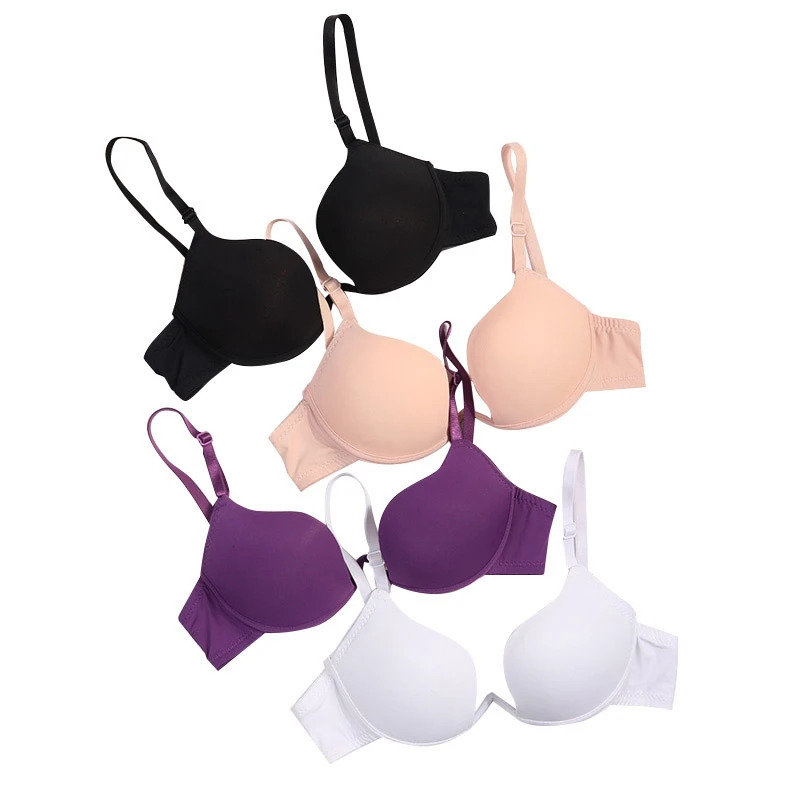 Women Low Cut Push Up Bra Sexy Backless Underwear Deep V Cross Back Bras Female Breathable Intimates Seamless Convertible 260624