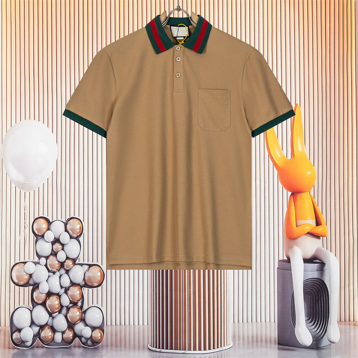 Men's Plus Tees & Polos Round neck embroidered and printed polar style summer wear with street pure cotton M set shorts tshirt 6624v11