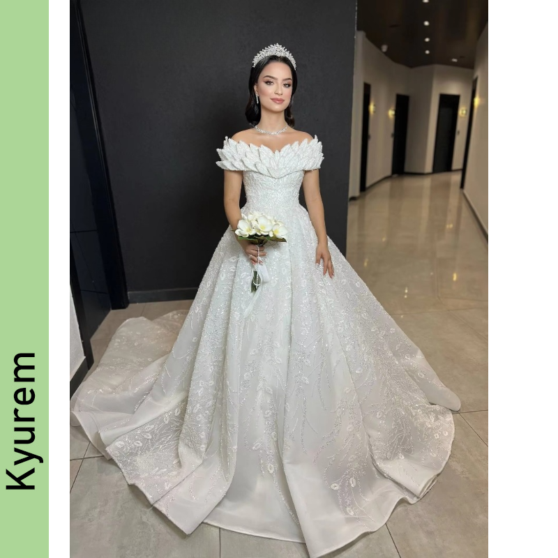 Elegant Wedding Dresses A-Line Off Shoulder Garden Country Bridal Gowns for Women Vestidos De Novia Robe De Mariee Bride Dress