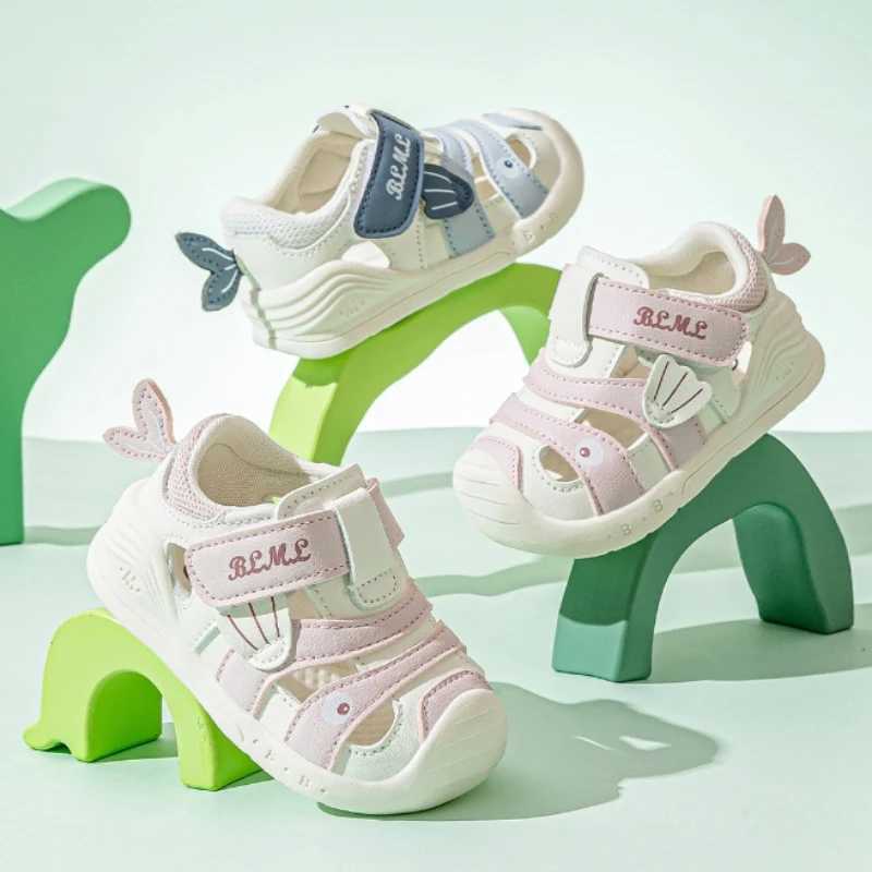 Brand Boy Sandals 2025 Summer New Brand Baby Shoe Breathable Girls Sandals Soft Sole Walking Shoes Anti Collision Kid Shoes Y260624JH5L