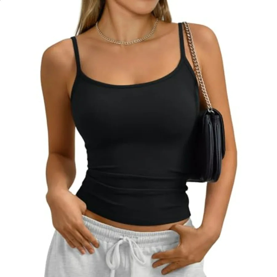 Trendy Queen Womens Soft Stretchy Tank Tops Adjustable Strap Cami Non SeeThrough Slim Fit Summer Going Out Camisole 260618