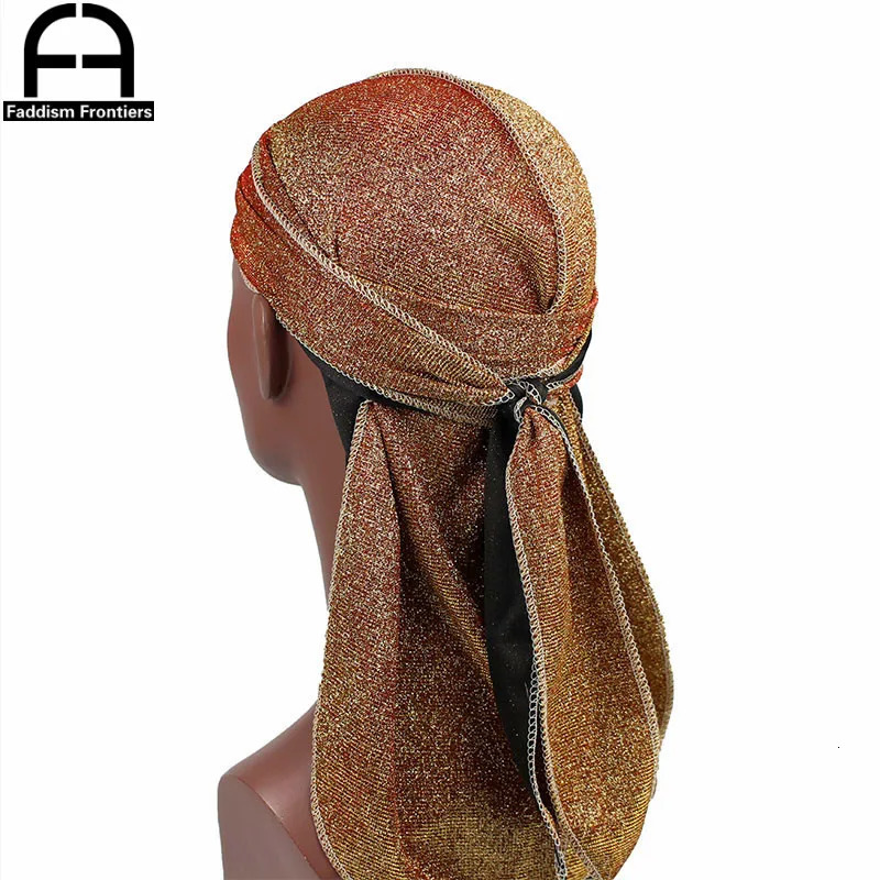Unisex Men Women Shiny Silk Durag Long Tail Breathable Durag Bandanas Turban Hat Waves Cap Hair Cover Headband Headwrap Du Rags 260624