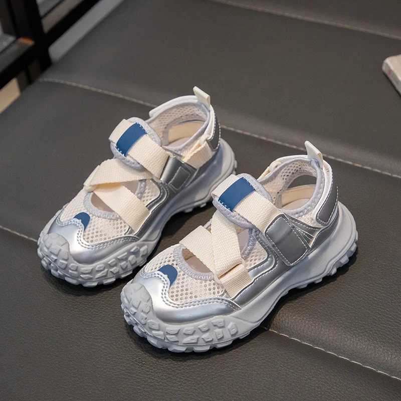 Children Sports Sandals 2024 Summer New Girls Mesh Running Shoes Kids Fashion Versatile Princess Sports Shoes Wear-resistant Y260624M3SQ