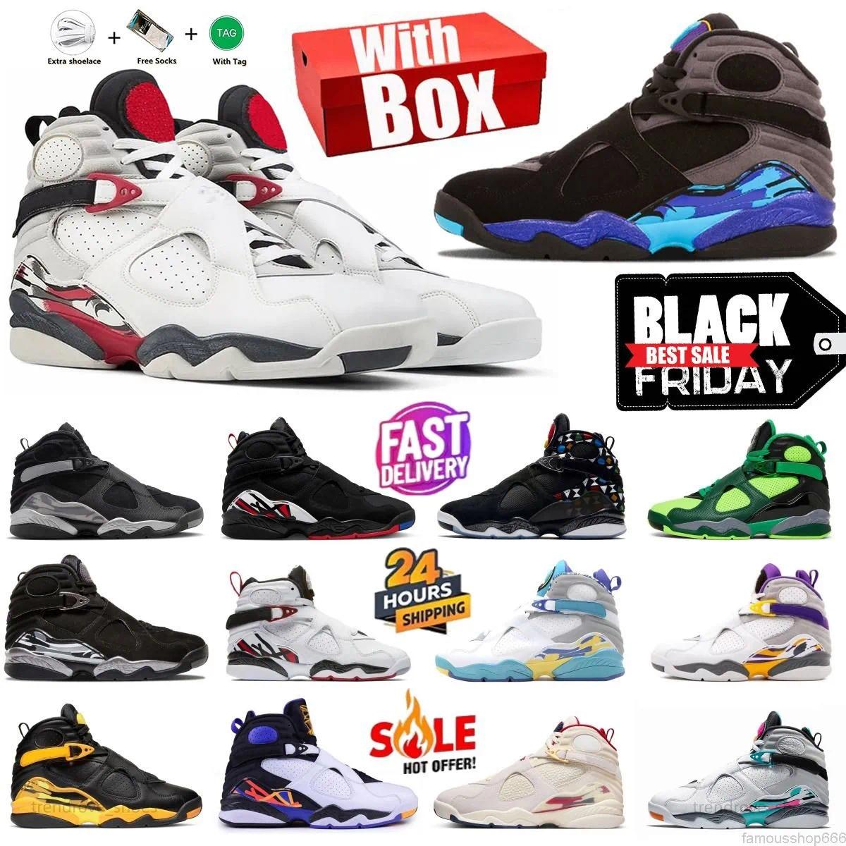 with box 8s designer basketball shoes 8 men women outdoor sports Trainers Sneakers Aqua Bugs Bunny Playoffs Winterized Gunsmoke Take Flight Undefeat