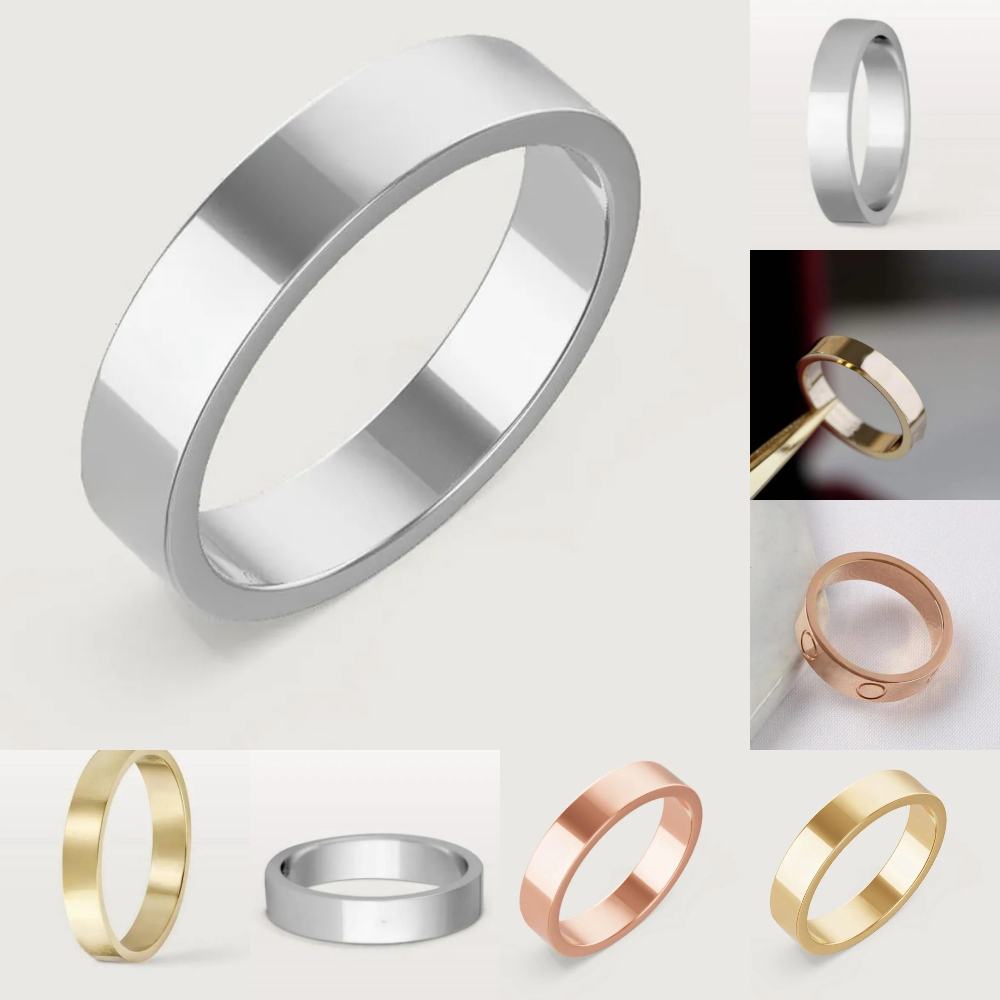 rings silver jewelry diamond gold jewelry moissanite ring 4mm 5mm 6mm ring titanium steel love ring mens and womens rose gold fashion jewelry rin-image-1112046812