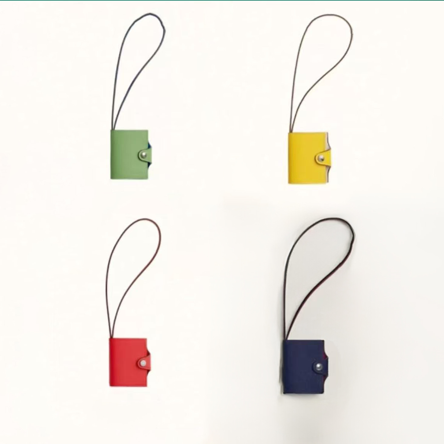 Designer Mini Postit Note Bag Charm Nano Notebook Pendant Lanyards Genuine Leather Note Pads Keychains School Stationery Office Supplies Bag Accesso