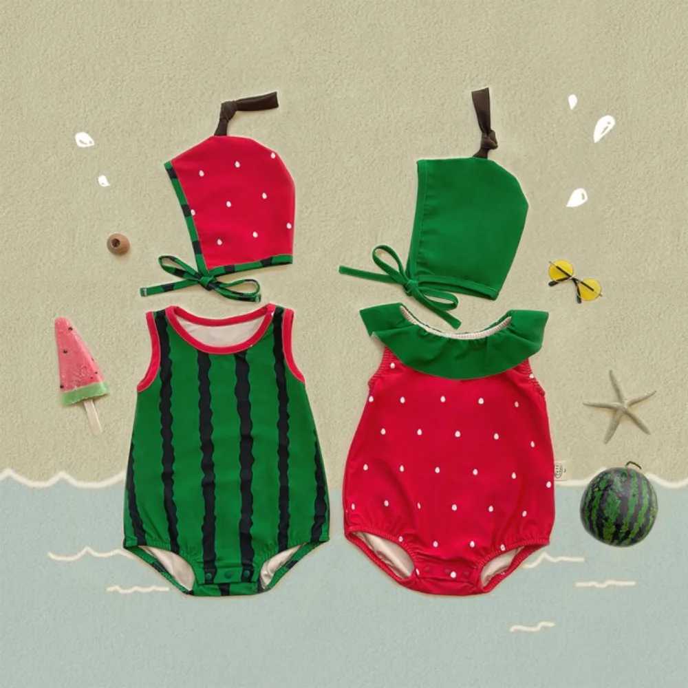 6303 Newborn Clothes 2025 Summer New Baby Jumpsuit Ins Cute Fruit Shape Baby Boys One Piece Clothes Swimsuit Y260625WHS9