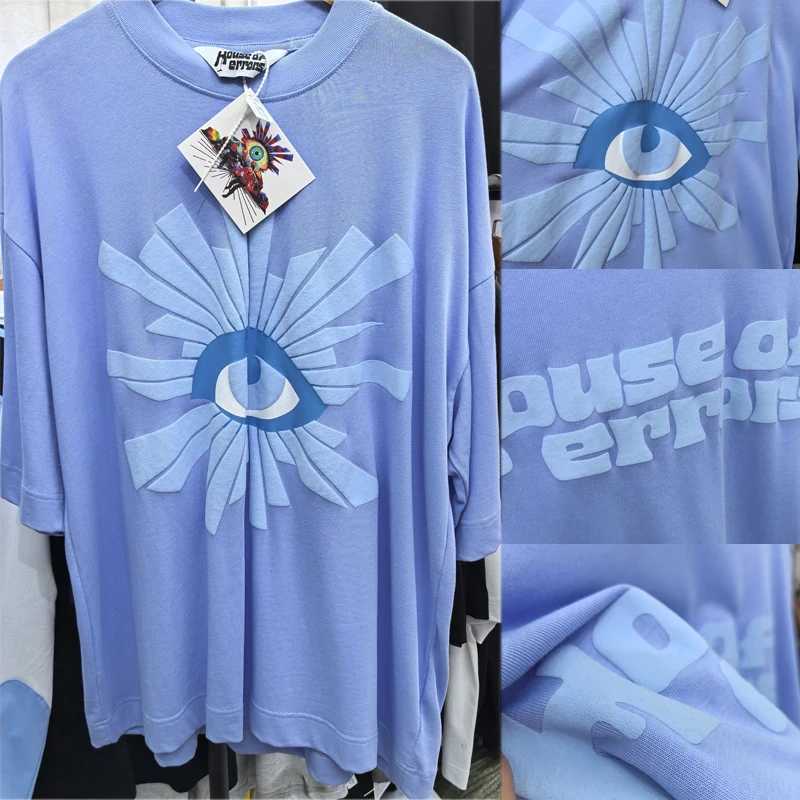 2026 American Street Fashion Brand Mens Womens HOUSE OF ERRORS Short Sleeved Summer Round Neck Printed T-shirt T260622