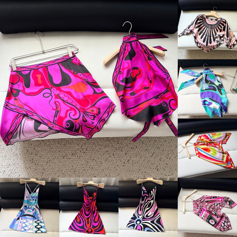 Y2K Printed Halter Tops Luxury Women Beach Vacation Colored Slip Dresses Sexy Backless Vest Shirts Summer Boho Style Party Dress