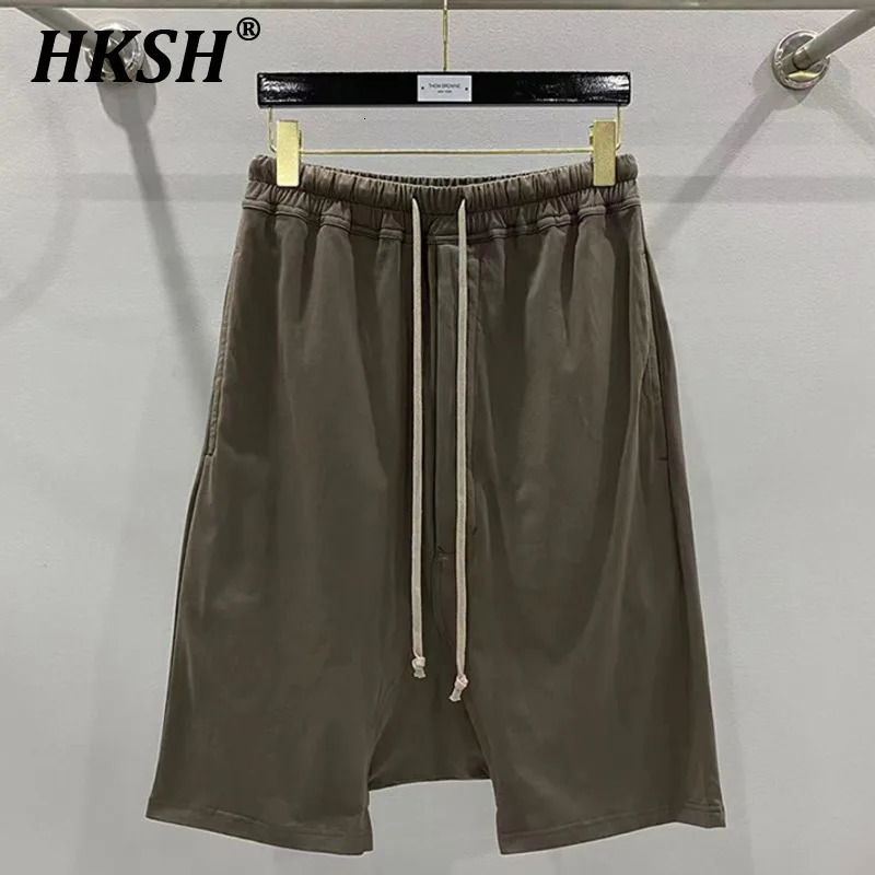 HKSH Summer Mens Y2K Original High Street cotton Fashion Punk Dark Casual Loose Cropped Pants Shorts Ins HK5611 260624