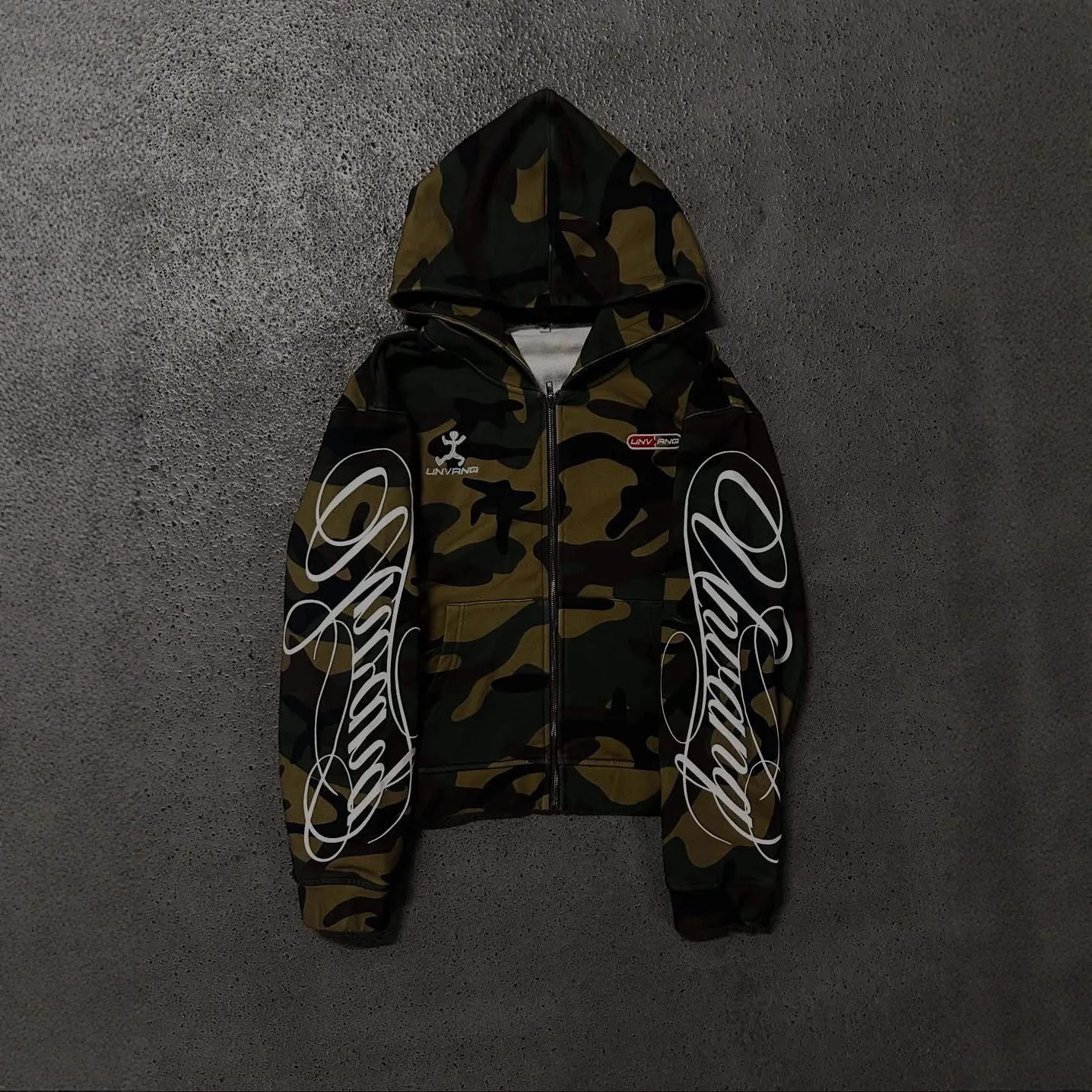 High Street Fashion Printed Camouflage Hooded Sweatshirt 2026 Spring Men and Women Harajuku Ins Style Zipper Y2k Clothing 260624