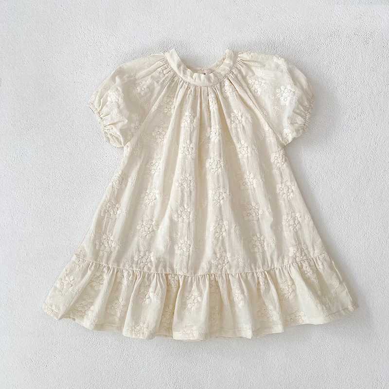 1-6Yrs Princess Dress Summer Girls Dress Cotton Baby Flower Embroidery Lace Girl Dress Cute Girl Dress Korean Style Y260625A89B