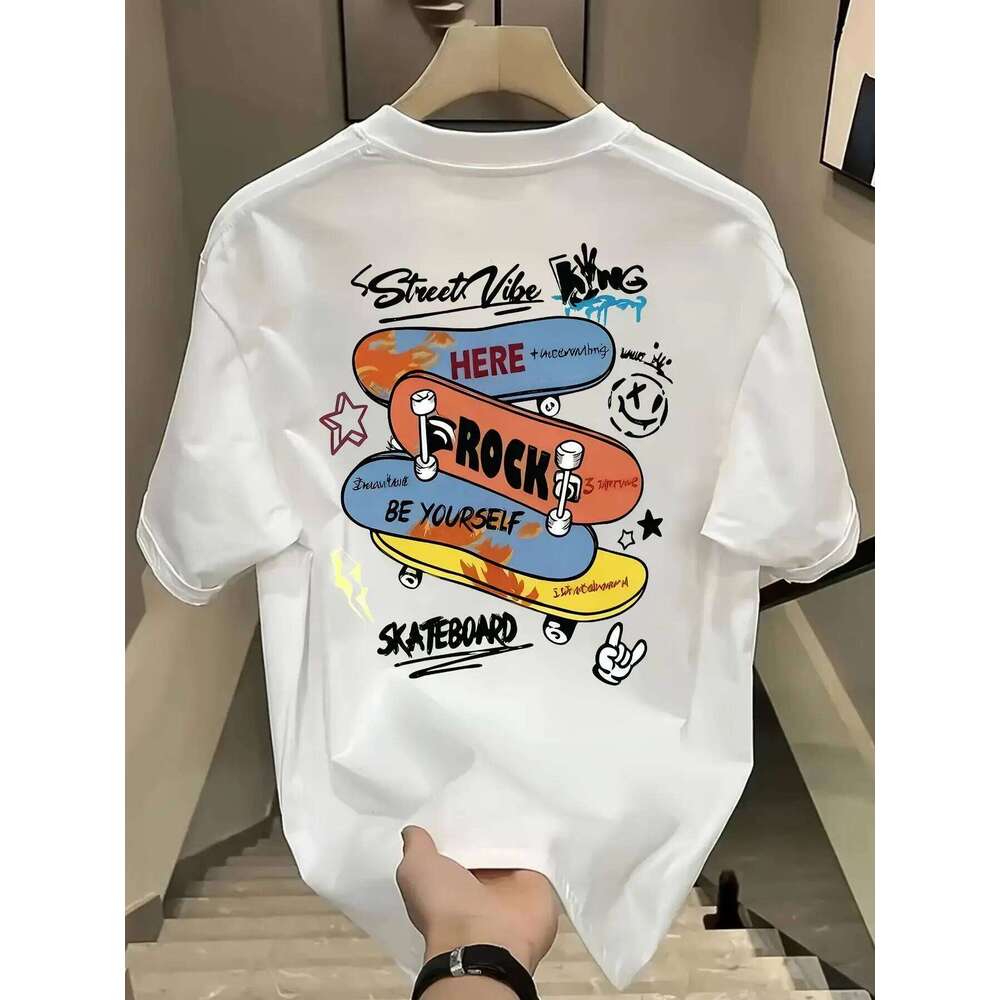 100% Pure Cotton Short-Sleeve T-Shirt New Summer Arrival: Stylish, Lightweight, and Relaxed Fit. 26Y0625