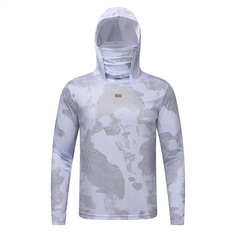 Mens summer loose ice silk plus size sports sunscreen suit outdoor quick drying lightweight hooded casual cycling 260625