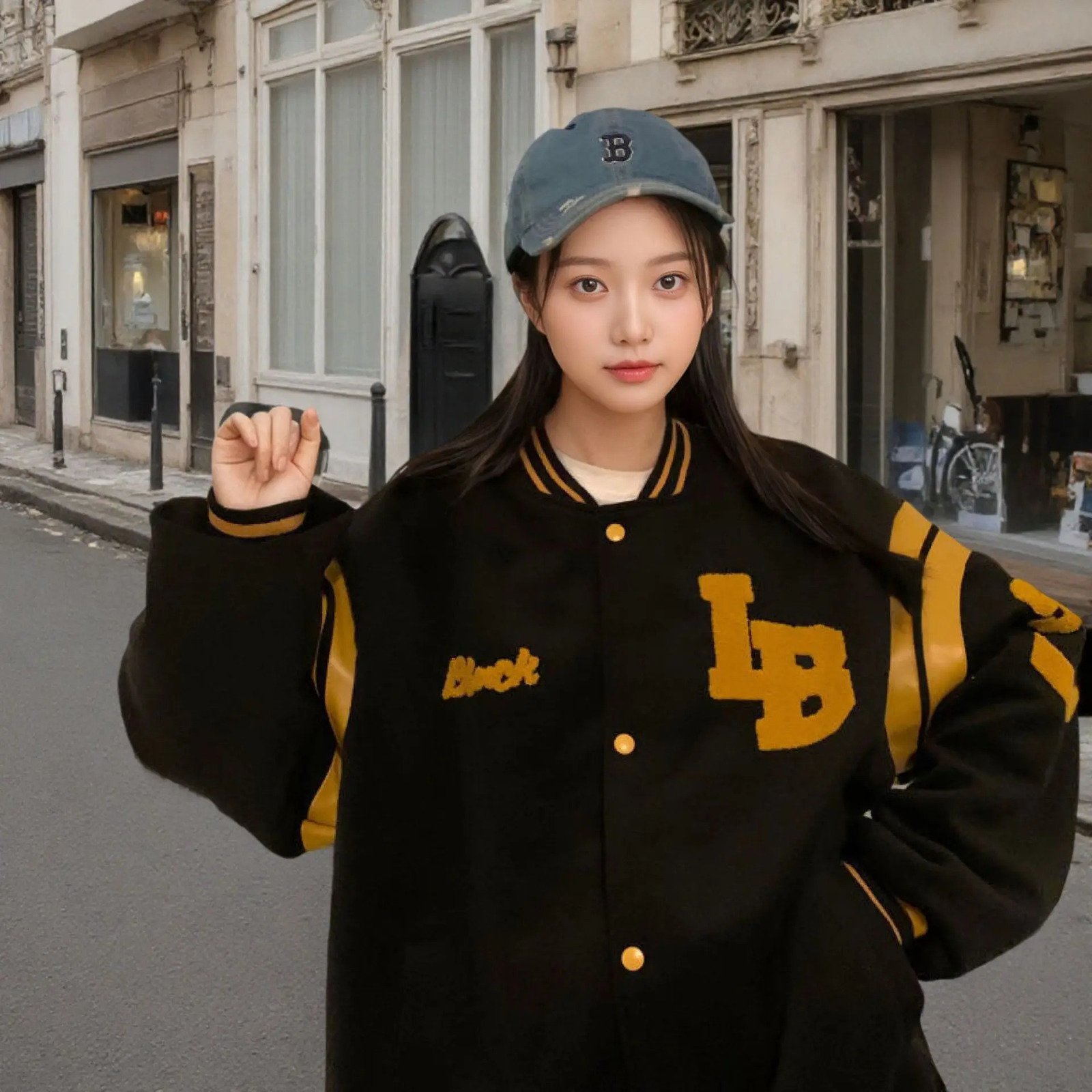 Thickened Fleece Baseball Style Sweatshirt Jacket Womens Autumn Winter Korean Fashion Loose Versatile Student Wear 260624