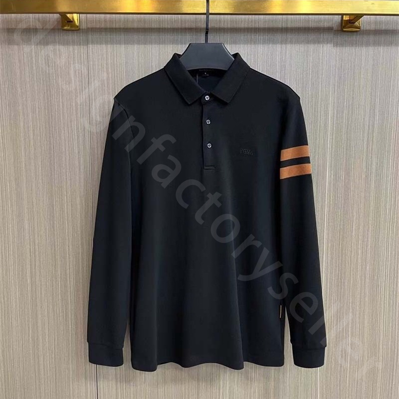 Quiet Luxury Designer Mens Polos Winter Cotton Long Sleeve Polo Shirts ZG1289