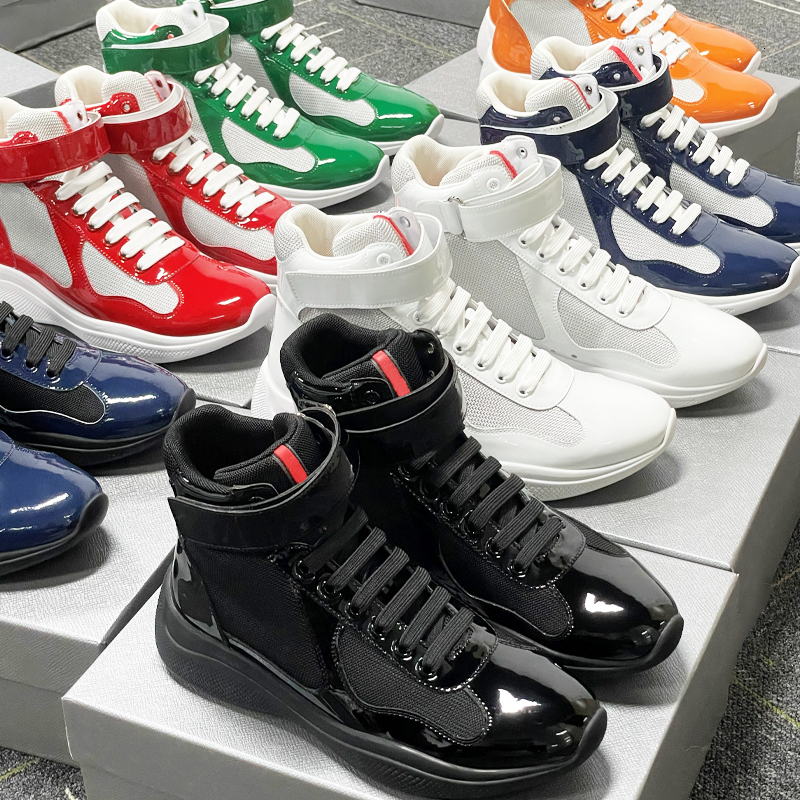 Men Women Ankle Boots Large Szie EU49 Designer Boots Mesh Cup Sneakers Patent Leathers Trainers Mens Running Shoe Lace-up Women Booties Casual Shoes