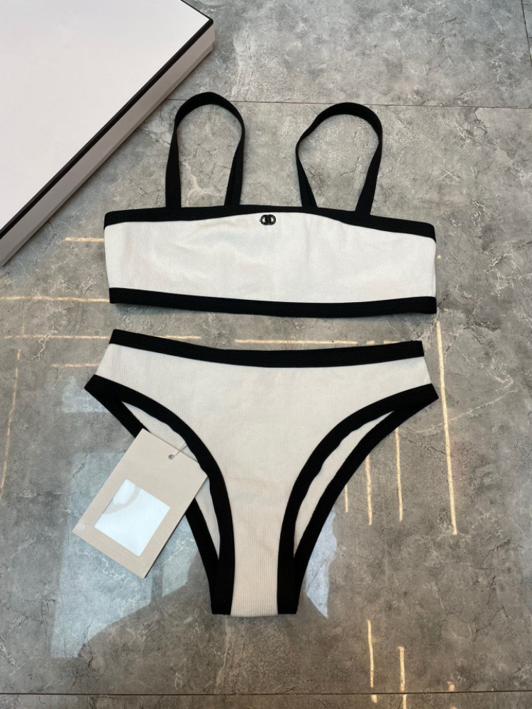 Luxury Designer Bikini 2 Piece Set & Sexy One Piece Swimsuit Double Strap Women Summer Beach Bathing Suit