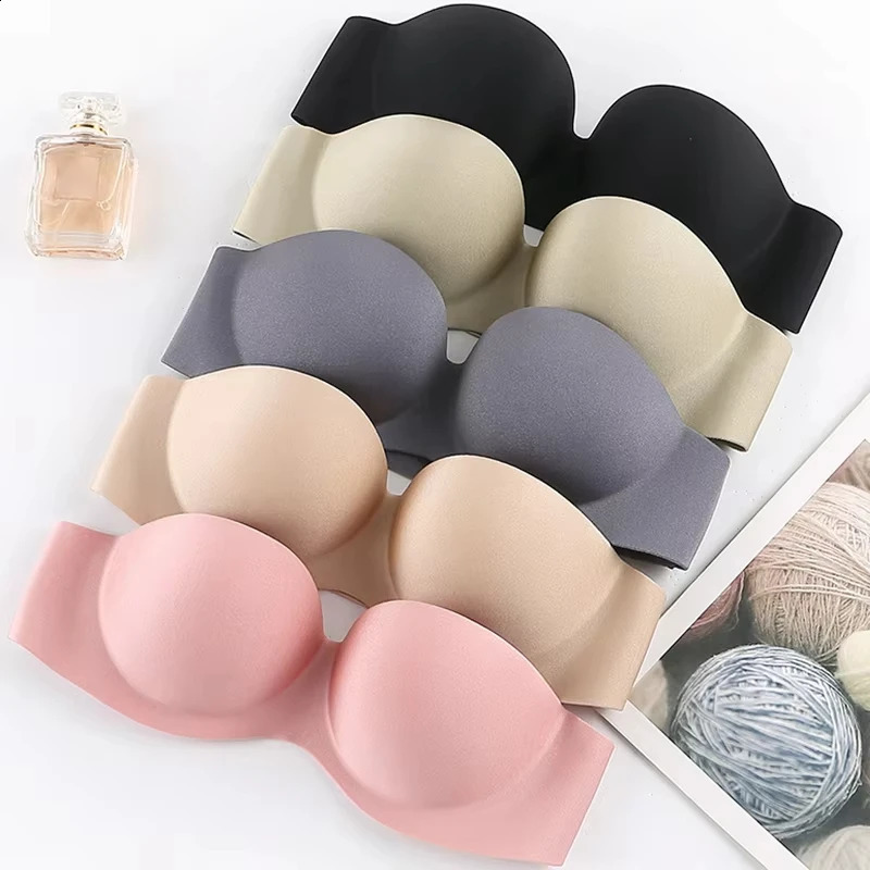 Front Closure Sexy Push Up Bra Women Invisible Bras Underwear Lingerie For Female Brassiere Strapless Seamless Bralette260624