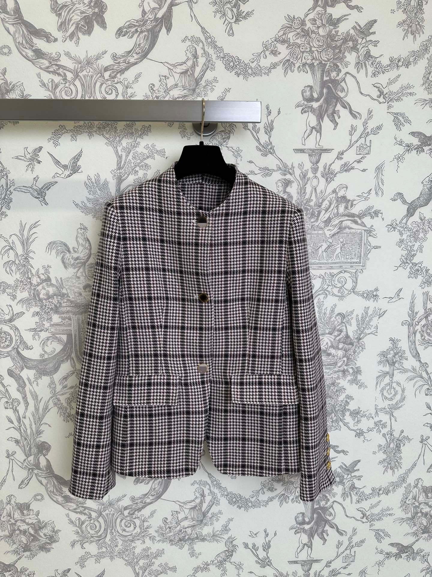 Milan Runway Coats 2026 New Autumn O Neck Long Sleeve Fashion Designer Jackets Brand Same Style Tops 0625-11