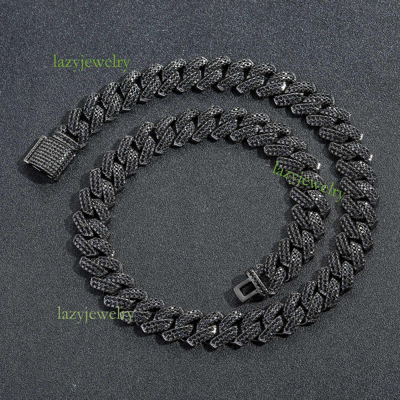 Full diamond moissanite fashion diamond Cuban chain necklace 8mm to 15mm multi-size optional hip hop personality design suitable for daily street co