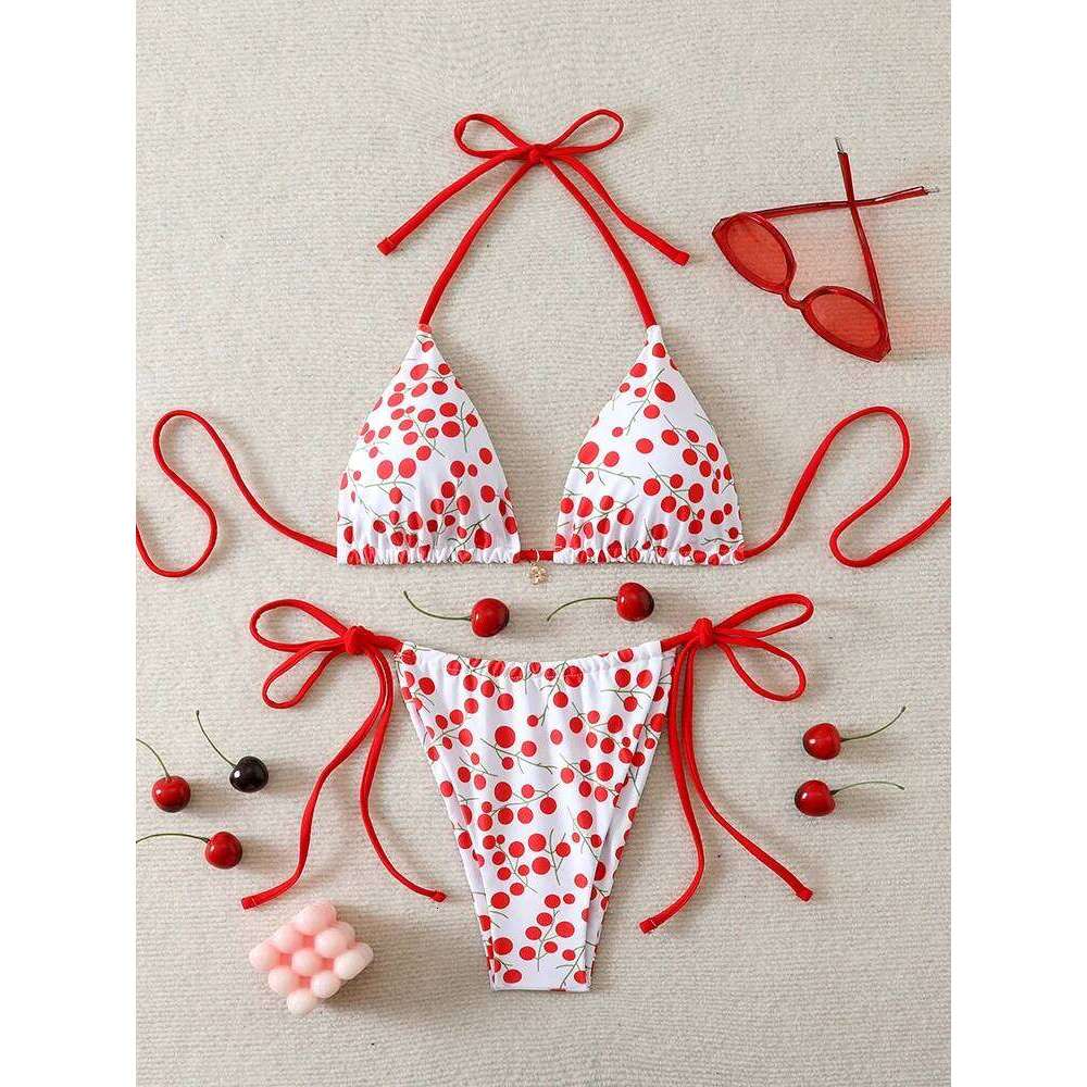Costume da bagno donna micro bikini sexy 2025 Set bikini perizoma in due pezzi Abbigliamento da spiaggia con lacci Costumi da bagno femminili per co