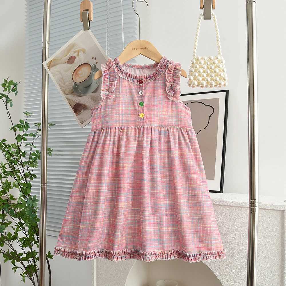 Summer New 2-7 Years Girls Sleeveless Colorful A-Line Princess Dress 1 Pc Kids Korean Version Fashion Ruffle Casual Clothes Y260625WOYP