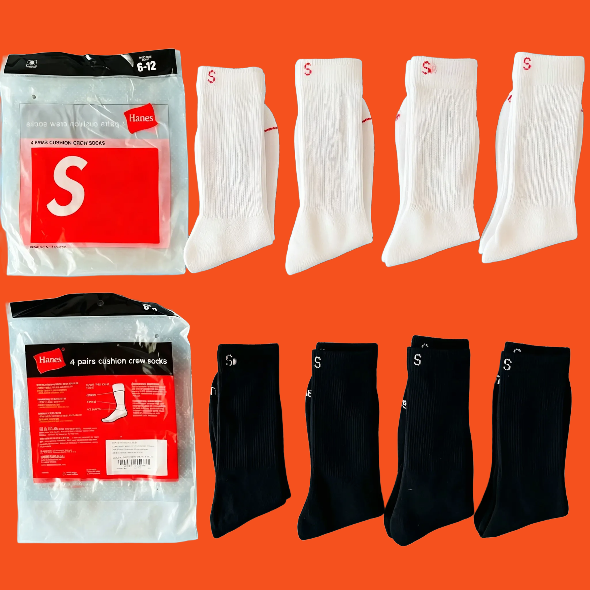 4 Pairs Designer Sup Logo Socks Wholesale Multi Color Sup Sports Socks High Elastic Basketball Medium Crew Socks High Quality Daily Casual Long Tube