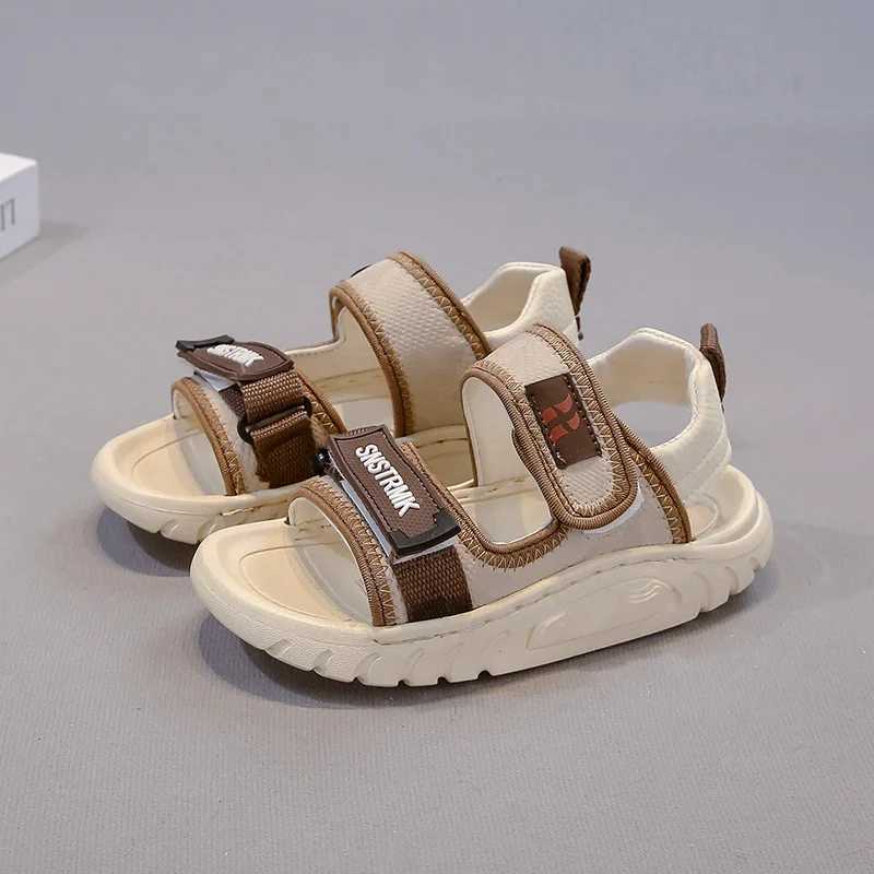 2025 Children Sandals for Boys Summer New Fashion Korean Style Soft Bottom Anti-slippery Versatile Sports Simple Beach Shoes Y26062441K0
