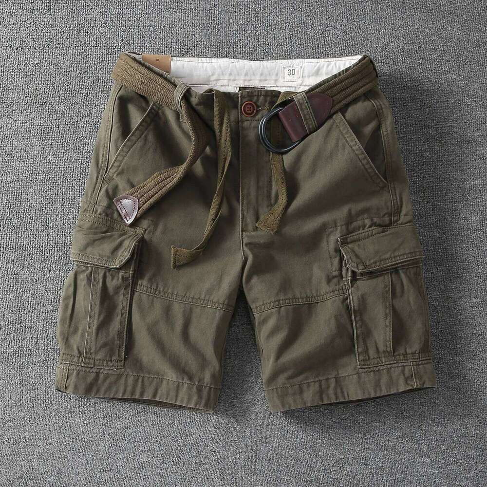 2025 New men's outdoor fashion leisure sports multi-pocket cargo fans color cotton goods beach summer spring shorts 26Y0625