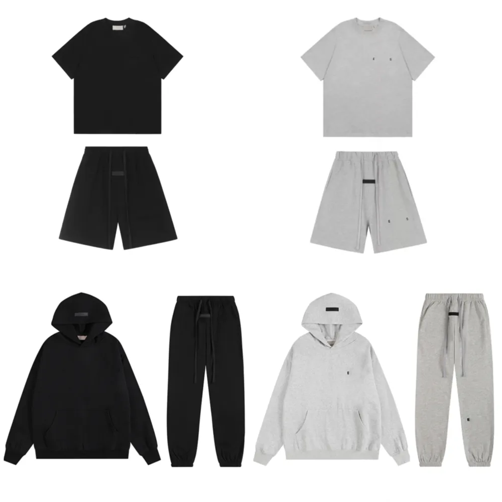 Essential Shorts Tshirt Set Mens Designer Hoodie Tracksuit Baggy Jogger Sweatpant Woman Pants Hip Hop Clothes Oversized Sports Trousers Spring Coat