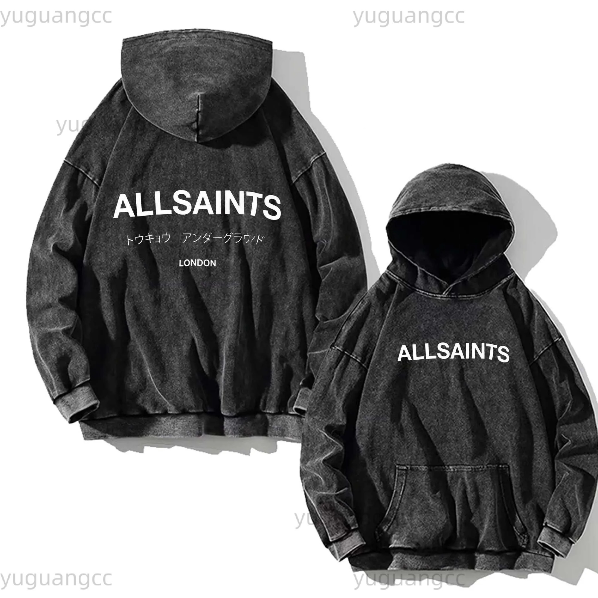 All Saintss Trend Printing All Saints Washed Hoodies Men And Women Loose Classic Letter Printed Sweatshirts Couple Tops High Street Hip Hop Hoodie 7
