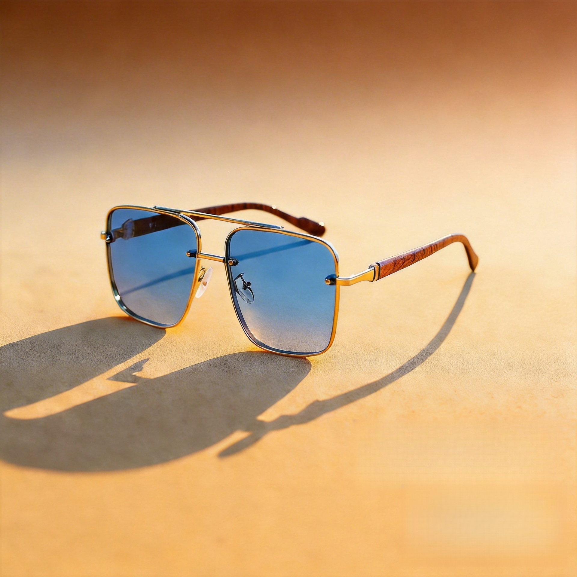European And American Style High-End Runway Model Metal Frame Oval Dark Green Retro Korean Version Sunglasses