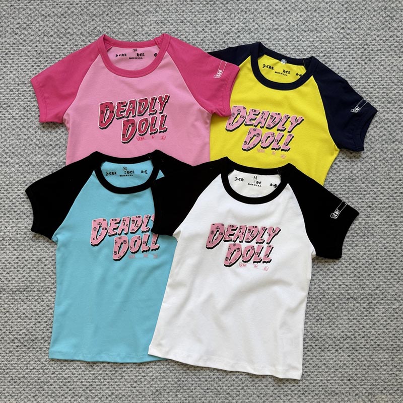 designer clothes women top Luxurious retro sexy fitted T-shirt Top quality pure cotton basic all-purpose T-shirt Printed LOGO T-shirt Hip-hop street