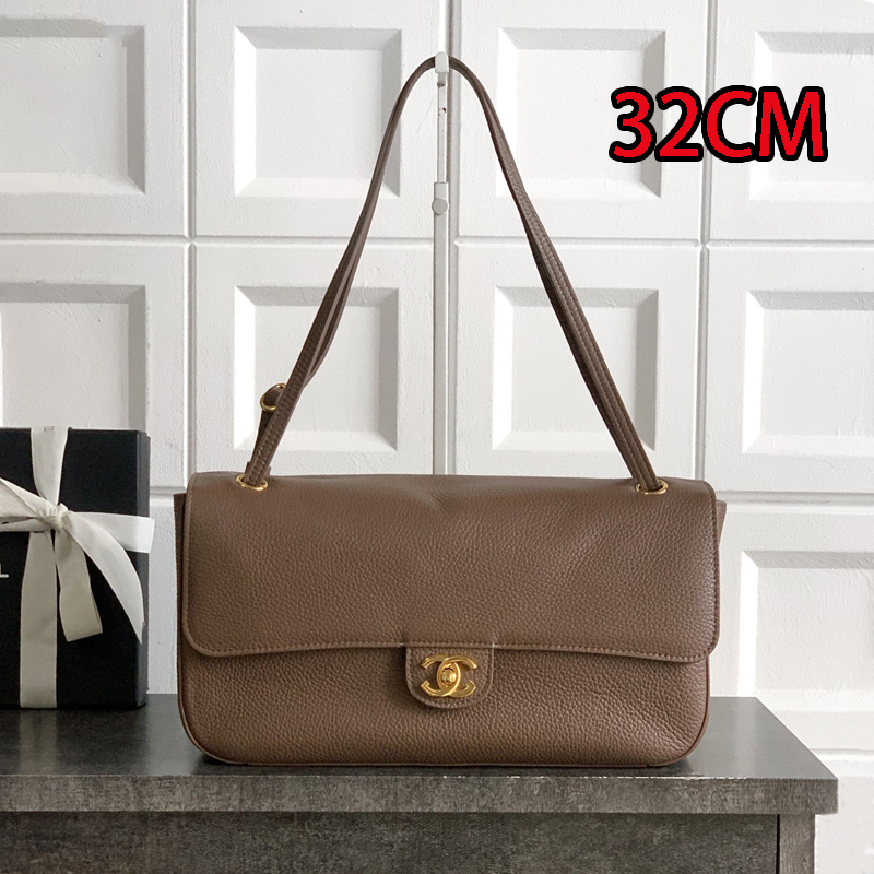 CF Maxi Flap bag Women Designer Maxi Shopping bag Large capacity flip bag 2 sizes 32CM 38 5CM Grain Vintage Handbags Cowhide Leather Tote Bag 171717